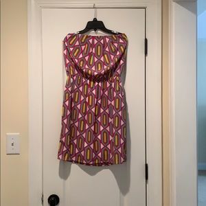 Fun and flattering strapless cocktail dress